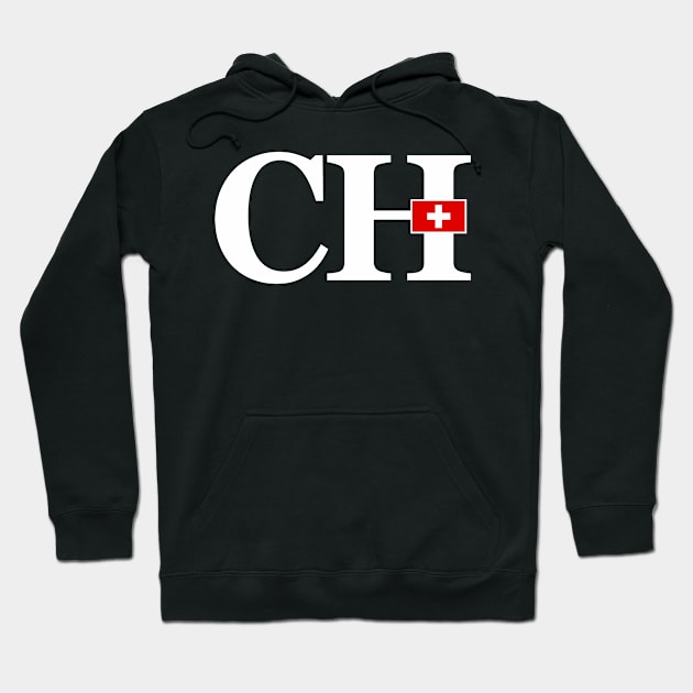 Switzerland Flag and Country Initials Hoodie by cidolopez